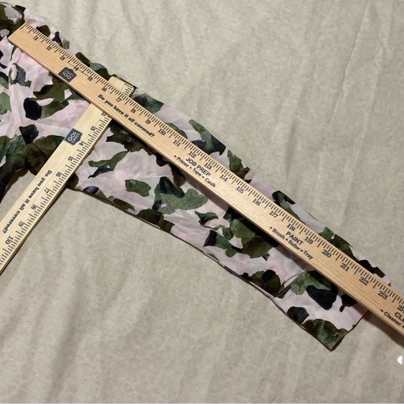 Crosby Green, Pale Pink, and White Button Down Shirt with Camouflage Design - Picture 3 of 13